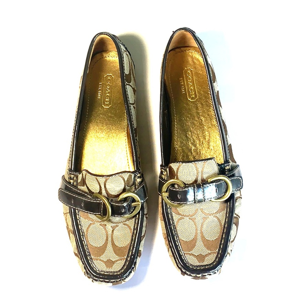 Coach slip-ons with buckle